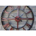 orologio industriale rosso