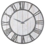 orologio industriale in legno
