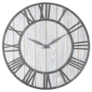 orologio industriale in legno
