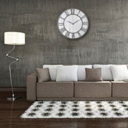 orologio industriale in legno