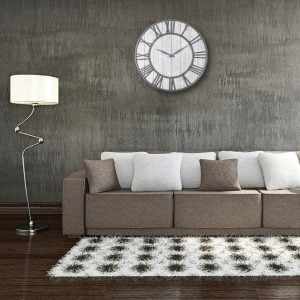 orologio industriale in legno