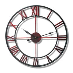 orologio industriale rosso