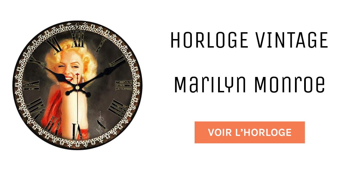 histoire des pin-up horloge marilyn monroe