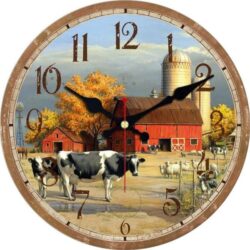 orologio da parete con animali della fattoria