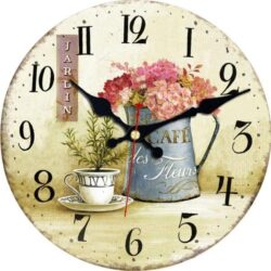 orologio da parete con fiori