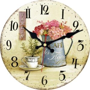 orologio da parete con fiori