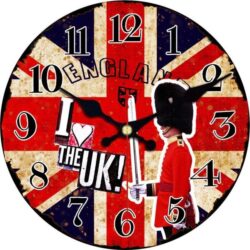 orologio da parete con bandiera inglese