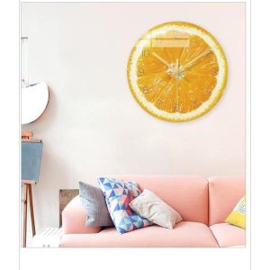 orologio da parete giallo limone