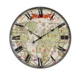 orologio da parete mappa del mondo