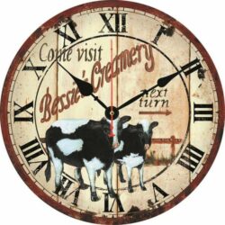 orologio da parete con motivo mucca