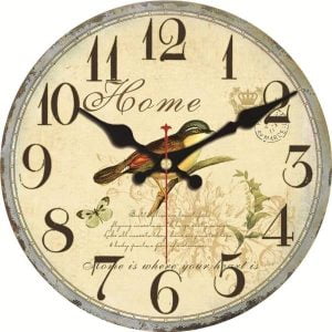 orologio da parete a forma di uccello