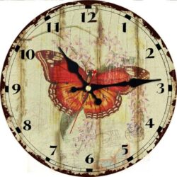 orologio da parete a farfalla