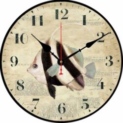 orologio da parete a forma di pesce