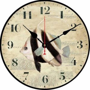 orologio da parete a forma di pesce