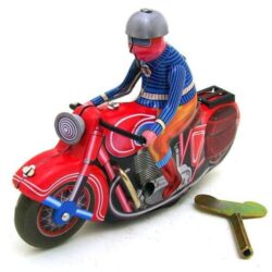 giocattolo vecchia moto in latta