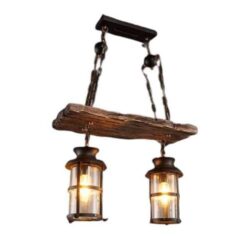 illuminazione industriale legno metallo