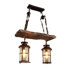 illuminazione industriale legno metallo