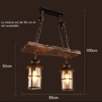 illuminazione industriale legno metallo