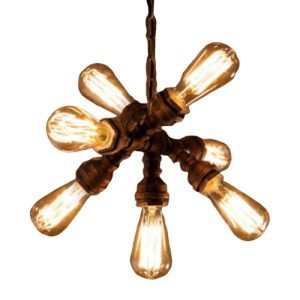 lampadario tubi impianto idraulico