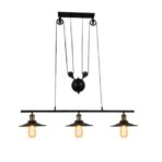 lampadario industriale a 3 lampade