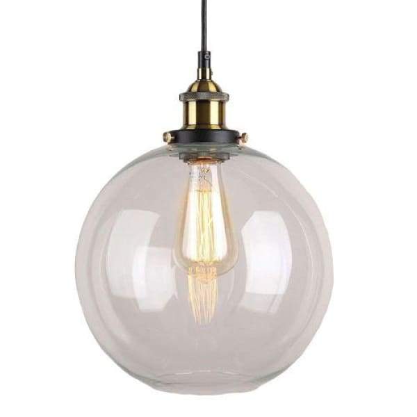 lampadario vintage con sfera di vetro lampadario vintage con sfera di vetro