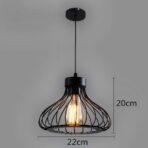 lampadario gabbia industriale