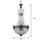 lampadario vintage in cristallo