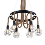 lampadario industriale in corda