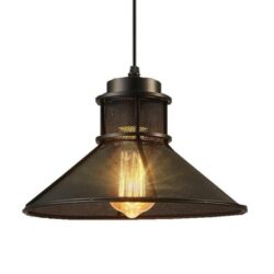 lampadario industriale nero