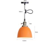 lampadario arancio vintage