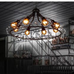 lampadario industriale nero 1