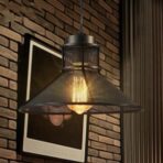 lampadario industriale nero
