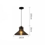 lampadario industriale nero
