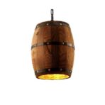 lampadario botte legno