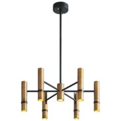 lampadario tubo metallo