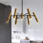 lampadario tubo metallo