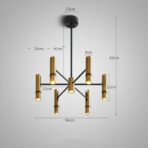 lampadario tubo metallo