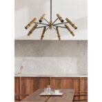 lampadario tubo metallo