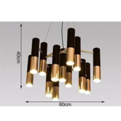 lampadario a tubo nero