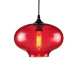 lampadario in vetro colorato