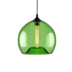 lampadario in vetro colorato