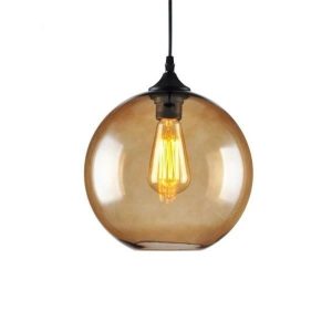 lampadario in vetro colorato