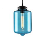 lampadario in vetro colorato