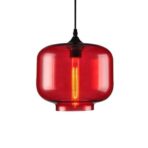lampadario in vetro colorato