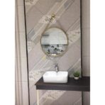 specchio da barbiere dorato