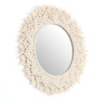 specchio rotondo macrame