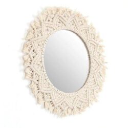 specchio rotondo macrame