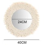 specchio rotondo macrame