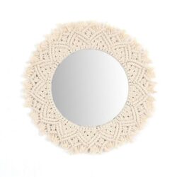 specchio rotondo macrame
