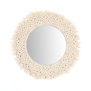 specchio rotondo macrame